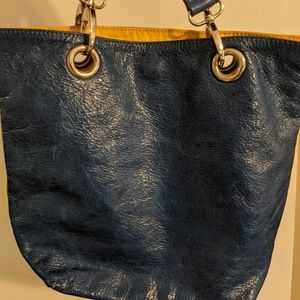 Maurizio Taiuti blue leather bag